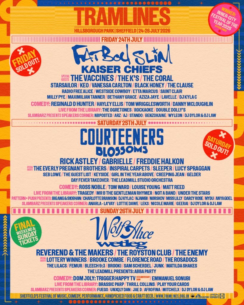 Tramlines lineup 2026